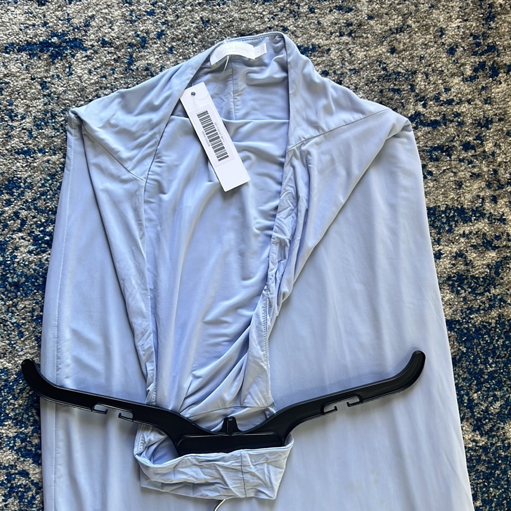 JONATHAN SIMKHAI STANDARD Raine Midi Dress in Sky Large - Picture 7 of 8